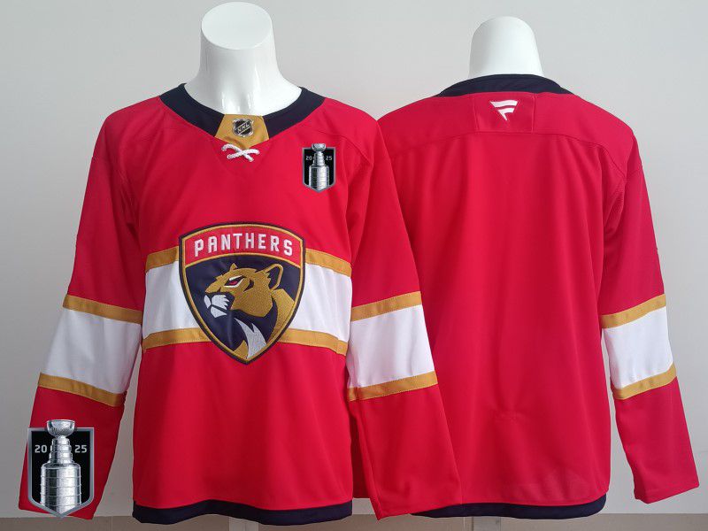 Men 2025 Florida Panthers Blank Red Fanatics Home Premium NHL Jersey style 3